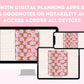 Retro Pink 2024 Horizontal Dated Hyperlinked Digital Planner