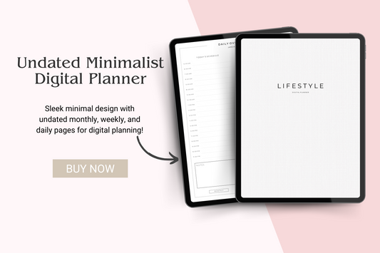 Undated Minimalist Digital Planner