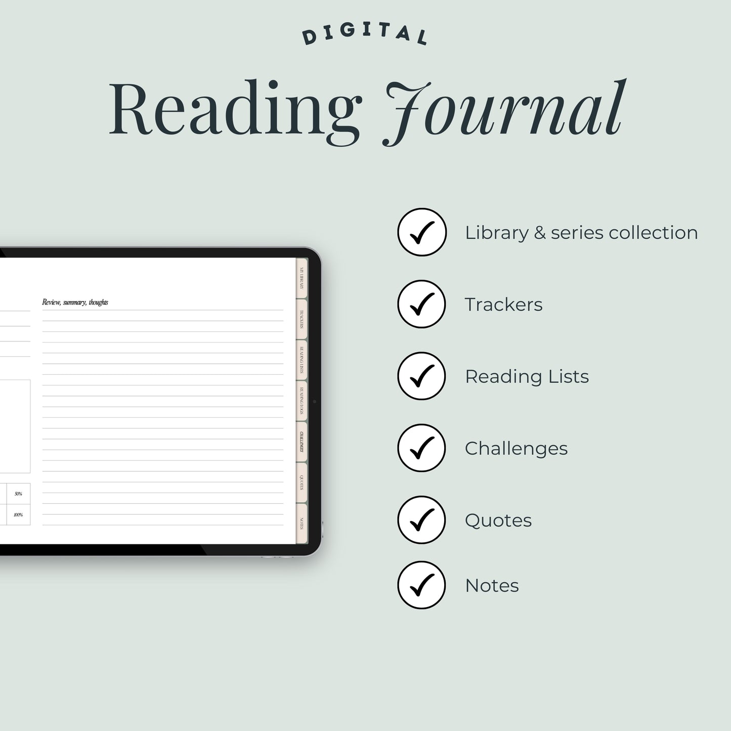 Digital Reading Journal Hyperlinked