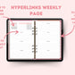 Retro Pink 2024 Horizontal Dated Hyperlinked Digital Planner