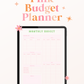 Monthly Budget Digital Planner Template Insert