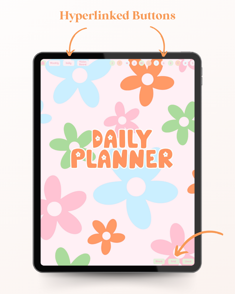 Undated Flower Digital Planner