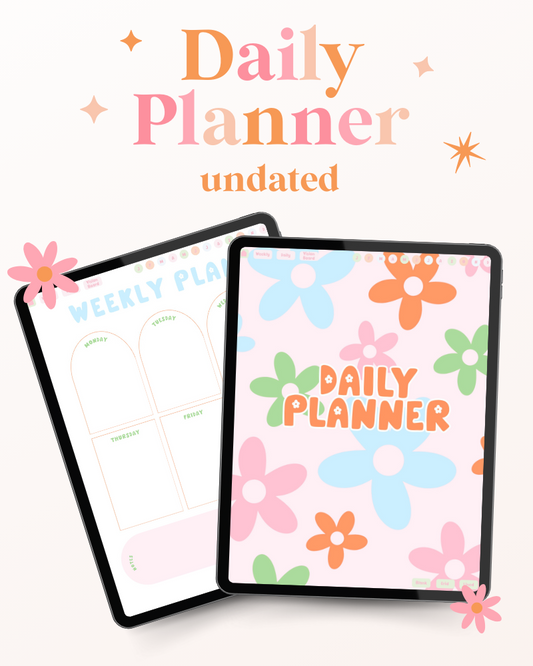 Undated Flower Digital Planner