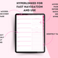 2024 Dated Hyperlinked Pink Digital Planner