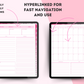 2024 Dated Hyperlinked Pink Digital Planner