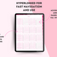 2024 Dated Hyperlinked Pink Digital Planner