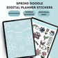 Spring Doodle Digital Planner Stickers, Goodnotes Digital Planner Stickers, Spring Digital Stickers